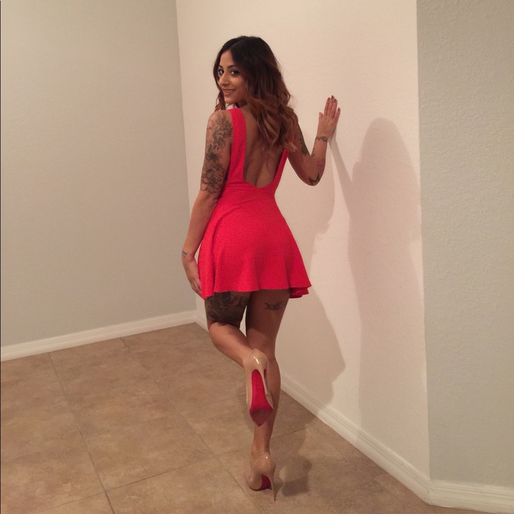 Cute mini red dress